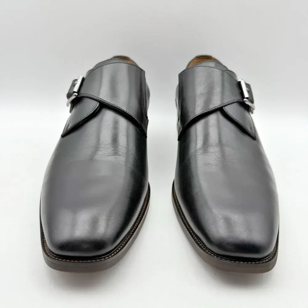 Florsheim Mens Sorrento Monk Strap Dress Shoes US 9.5 Wide Black Leather NIB
